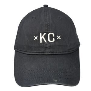 KC Logo Slideback Baseball Cap Black OS Adjustable Embroidered Made Urban People